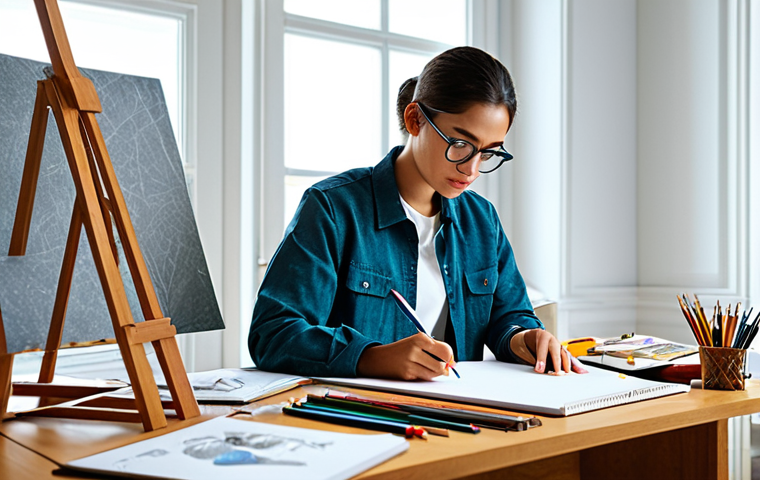 제품디자인 실기 시험 실패 사례와 개선 팁 - Design Fundamentals Study Session**

"A diligent student, fully clothed in casual study attire, meti...