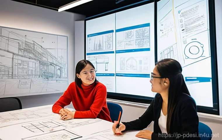 제품디자인 관련 학위와 비학위 과정의 비교 - **Prompt 1: University Design Studio - Broad Perspective and Collaboration**
    "A vibrant scene in...