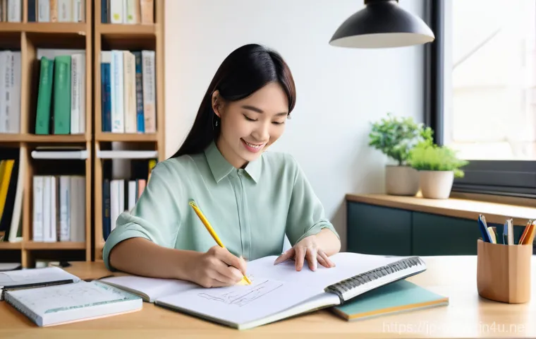 제품디자인 입문서를 효과적으로 활용하는 방법 - **Prompt:** A young, enthusiastic Japanese female influencer, in her late 20s, with a warm smile and...
