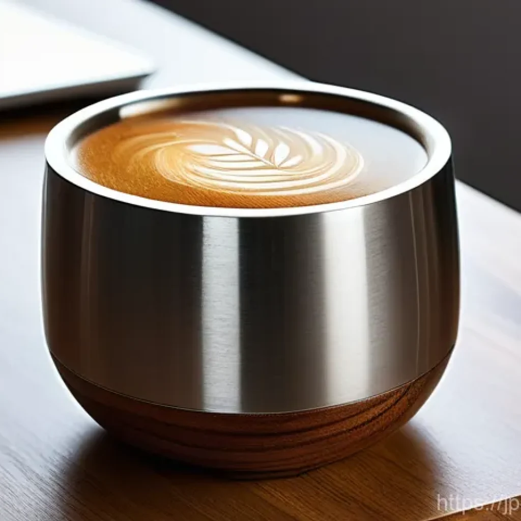 제품디자인과 그래픽디자인의 차이 - **Prompt for Product Design:**
    "A close-up, high-angle shot of a minimalist, sleek smart mug mad...